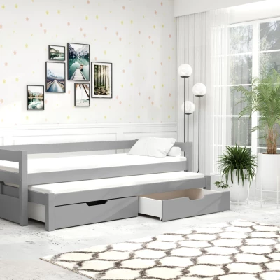 Dětská postel TAIGA - 90x200, šedá