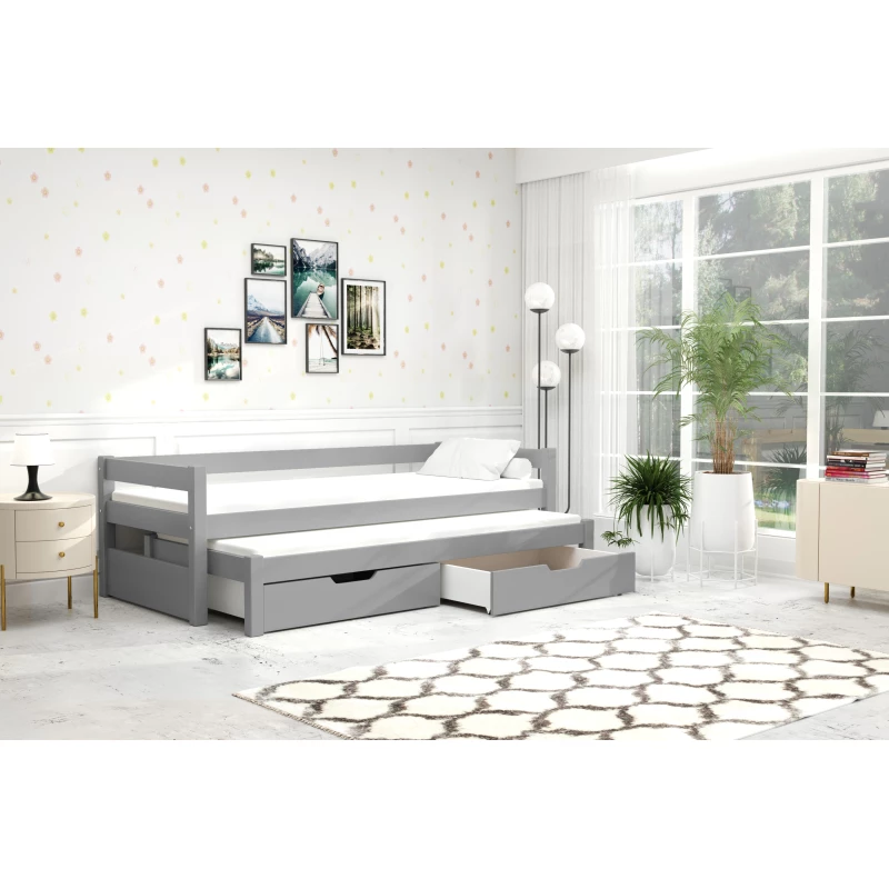 Dětská postel TAIGA - 90x200, šedá