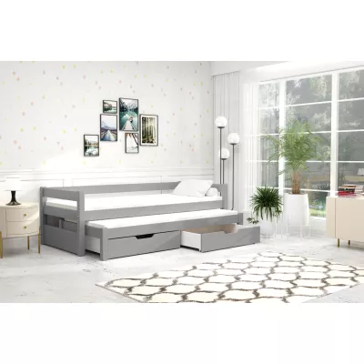 Dětská postel TAIGA - 90x200, šedá