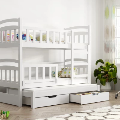 Dětská postel se zábranou ARANKA - 75x180, bílá