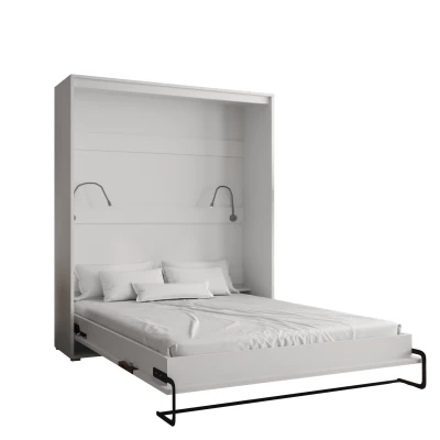 Praktická výklopná postel HAZEL 160 - matná bílá