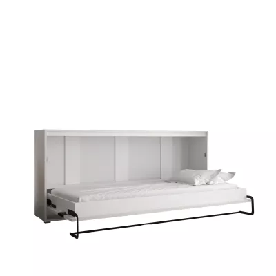 Horizontální výklopná postel HAZEL 90 - matná bílá / matná černá