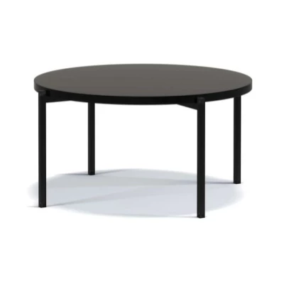 Kulatý konferenční stolek VILEM 1 - černý lesk