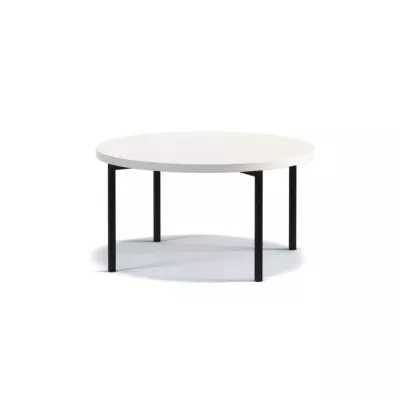 Kulatý konferenční stolek VILEM 2 - bílý lesk