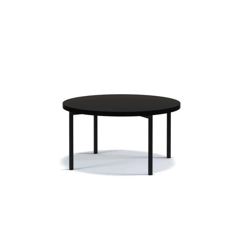 Kulatý konferenční stolek VILEM 2 - matný černý