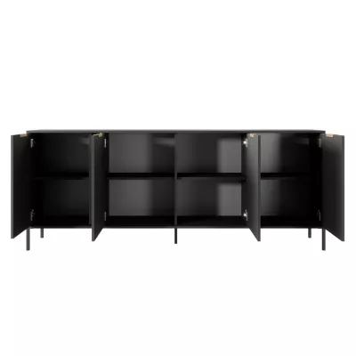 Komoda s dvířky NUCOR 2 - antracitová / zlatá