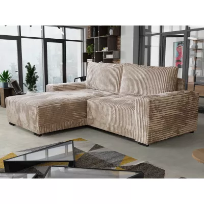 Rohová rozkládací sedačka OLLIONA - béžová