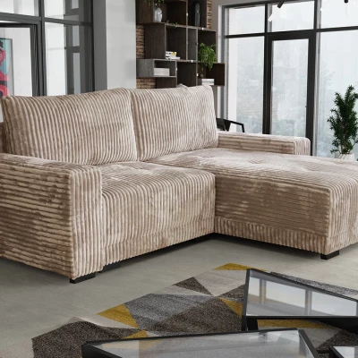 Rohová rozkládací sedačka OLLIONA - béžová