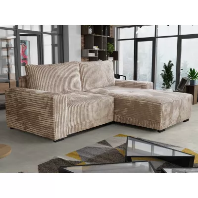 Rohová rozkládací sedačka OLLIONA - béžová