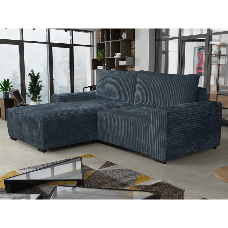 Rohová rozkládací sedačka OLLIONA - modrá