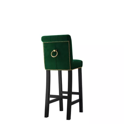 Luxusní čalouněná barová židle ELITE - černá / zelená