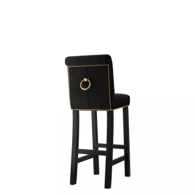 Luxusní čalouněná barová židle ELITE - černá