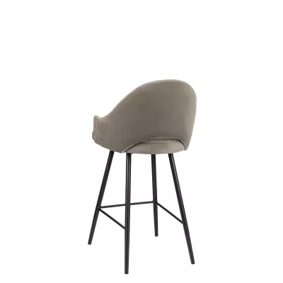 Čalouněná barová židle HILARY - černá / tmavá šedá