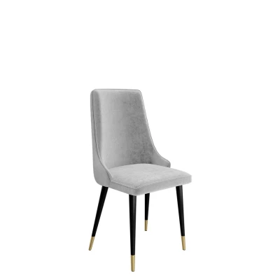 Čalouněná židle do jídelny FEMBROK - černá / zlatá / světlá šedá