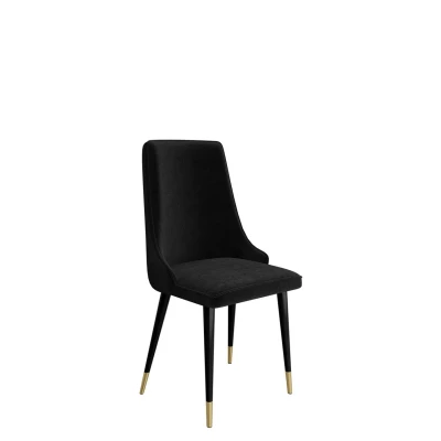 Čalouněná židle do jídelny FEMBROK - černá / zlatá