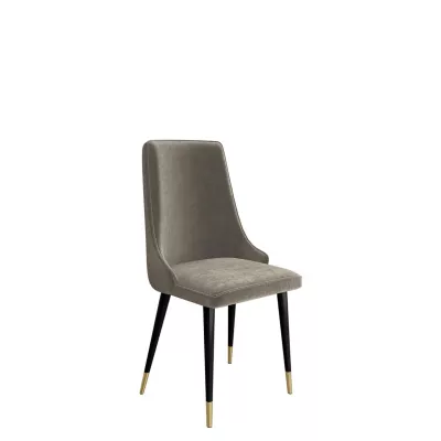 Čalouněná židle do jídelny FEMBROK - černá / zlatá / tmavá šedá