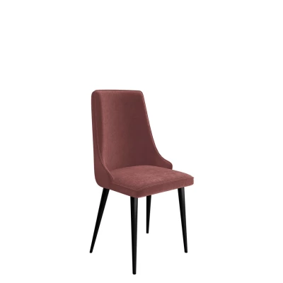 Čalouněná židle do jídelny FEMBROK - černá / růžová