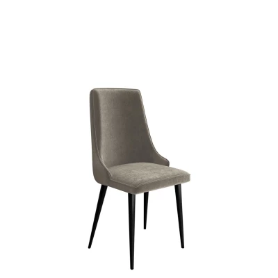 Čalouněná židle do jídelny FEMBROK - černá / tmavá šedá