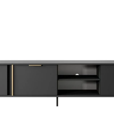 Stolek pod TV NUCOR 2 - antracitový / zlatý