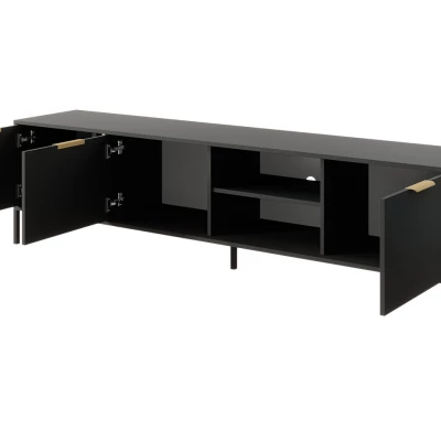 Stolek pod TV NUCOR 2 - antracitový / zlatý