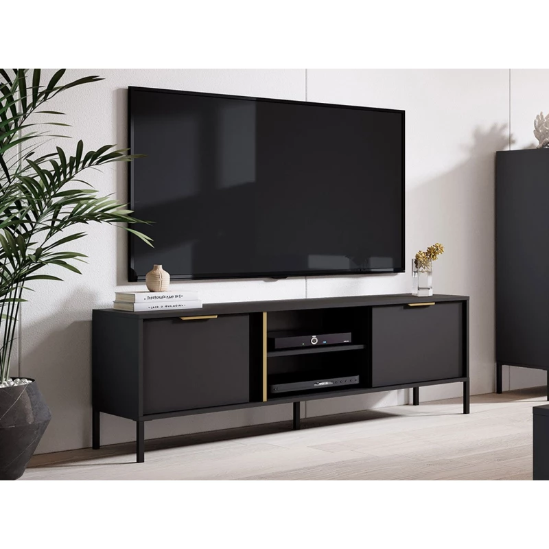 Stolek pod TV NUCOR 1 - antracitový / zlatý