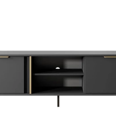 Stolek pod TV NUCOR 1 - antracitový / zlatý