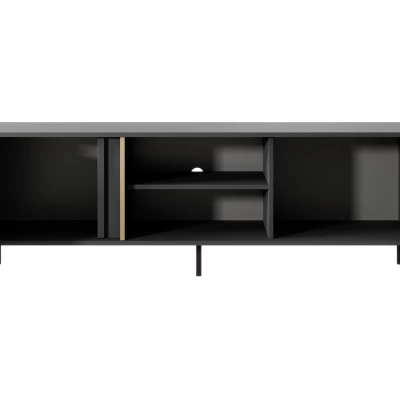 Stolek pod TV NUCOR 1 - antracitový / zlatý