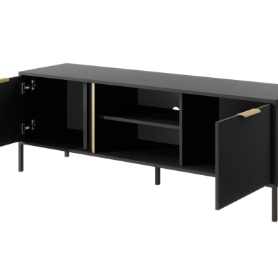 Stolek pod TV NUCOR 1 - antracitový / zlatý