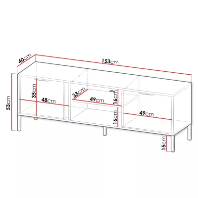 Stolek pod TV NUCOR 1 - antracitový / zlatý
