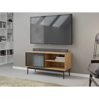 TV stolek MIO - dub artisan / černý