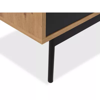 TV stolek MIO - dub artisan / černý