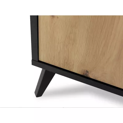 TV stolek KAROL - dub artisan / černý