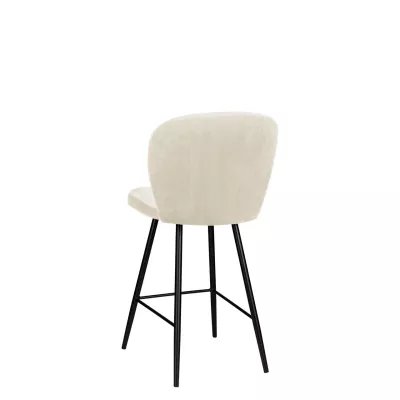 Čalouněná barová židle MOREEN - černá / béžová