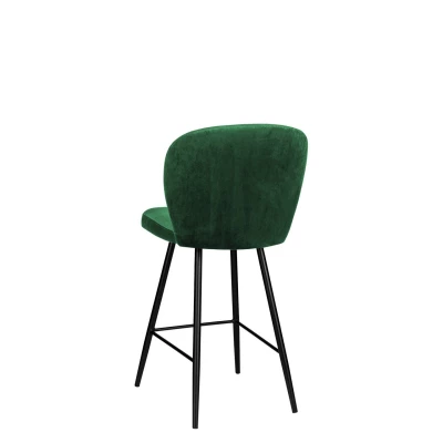 Čalouněná barová židle MOREEN - černá / zelená