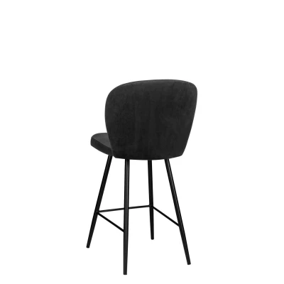 Čalouněná barová židle MOREEN - černá
