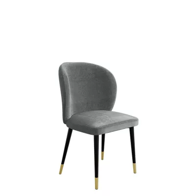 Čalouněná jídelní židle MOREEN - černá / zlatá / platinová