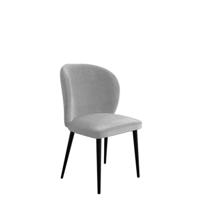 Čalouněná jídelní židle MOREEN - černá / světlá šedá