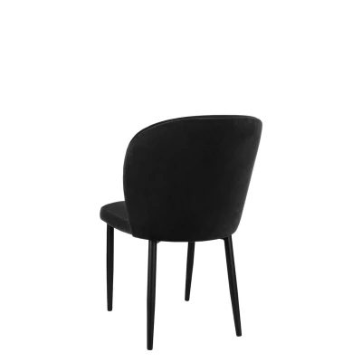 Čalouněná jídelní židle MOREEN - černá