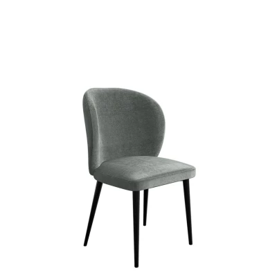 Čalouněná jídelní židle MOREEN - černá / platinová