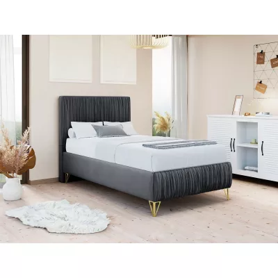 Čalouněná jednolůžková postel 80x200 HILARY - šedá