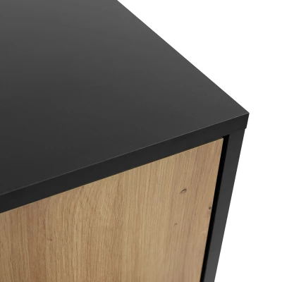 Konferenční stolek KAROL - dub artisan / černý