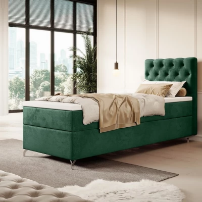 Čalouněná postel 90x200 ADRIA COMFORT - zelená