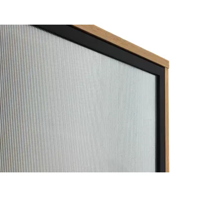 Obývací sestava s LED osvětlením MIO 3 -  dub artisan / černá