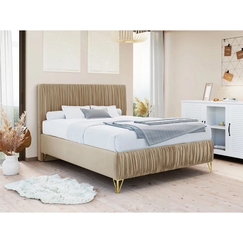 Čalouněná jednolůžková postel 120x200 HILARY - krémová