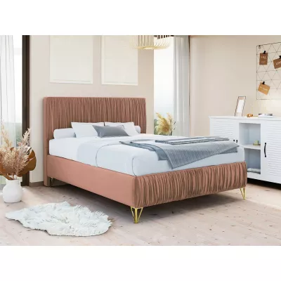 Čalouněná manželská postel 180x200 HILARY - růžová