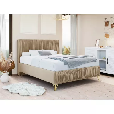 Čalouněná manželská postel 180x200 HILARY - krémová