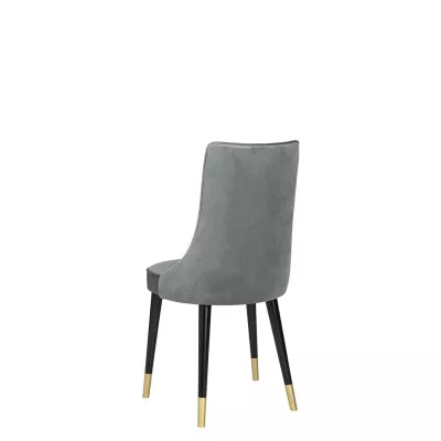 Čalouněná jídelní židle BILAR - černá / zlatá / platinová