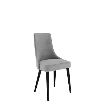 Čalouněná jídelní židle BILAR - černá / světlá šedá