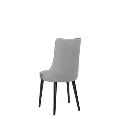 Čalouněná jídelní židle BILAR - černá / světlá šedá