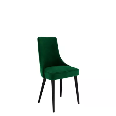 Čalouněná jídelní židle BILAR - černá / zelená